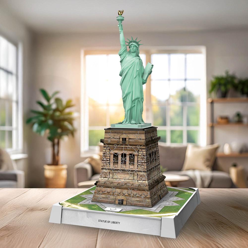 108 Teile Ravensburger 3D Puzzle Iconics Bauwerk Freiheitsstatue mit Licht 12008027
