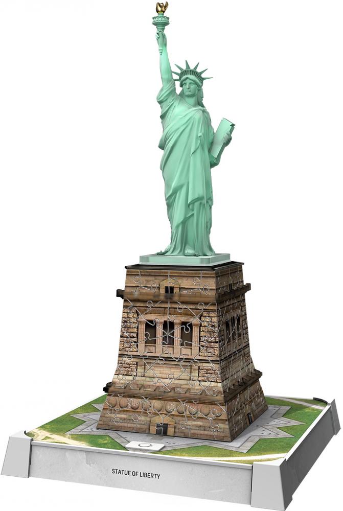 108 Teile Ravensburger 3D Puzzle Iconics Bauwerk Freiheitsstatue mit Licht 12008027