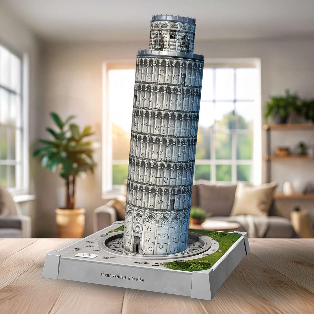 216 Teile Ravensburger 3D Puzzle Iconics Bauwerk Schiefer Turm von Pisa mit Licht 12008028