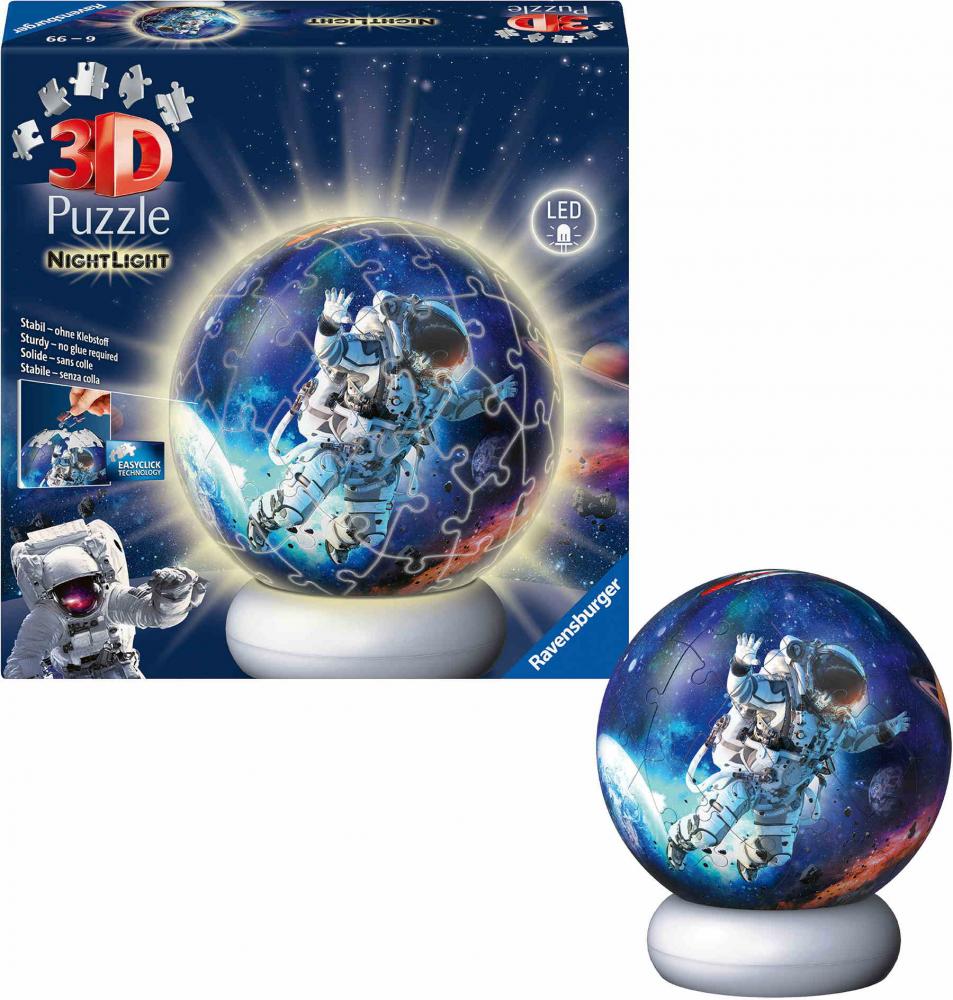 72 Teile Ravensburger 3D Puzzle Ball Nachtlicht Astronauten 12008058