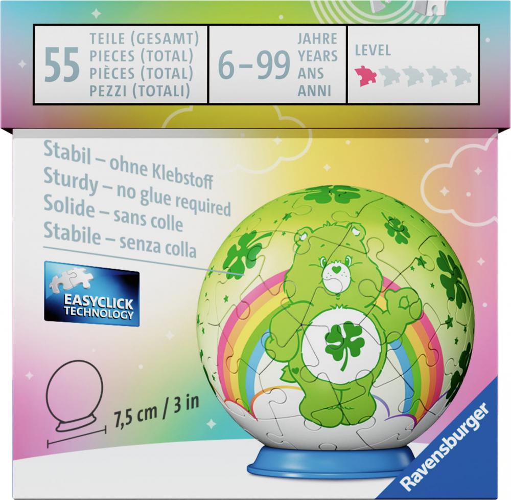 54 Teile Ravensburger 3D Puzzle-Ball Care Bears Good Luck Bear 12008073