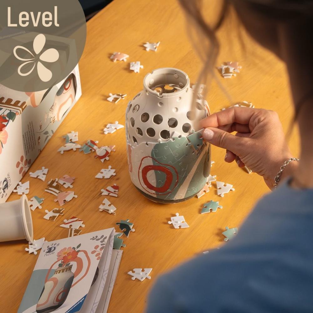 162 Teile Ravensburger 3D Puzzle Vase Organic Beige 12008074