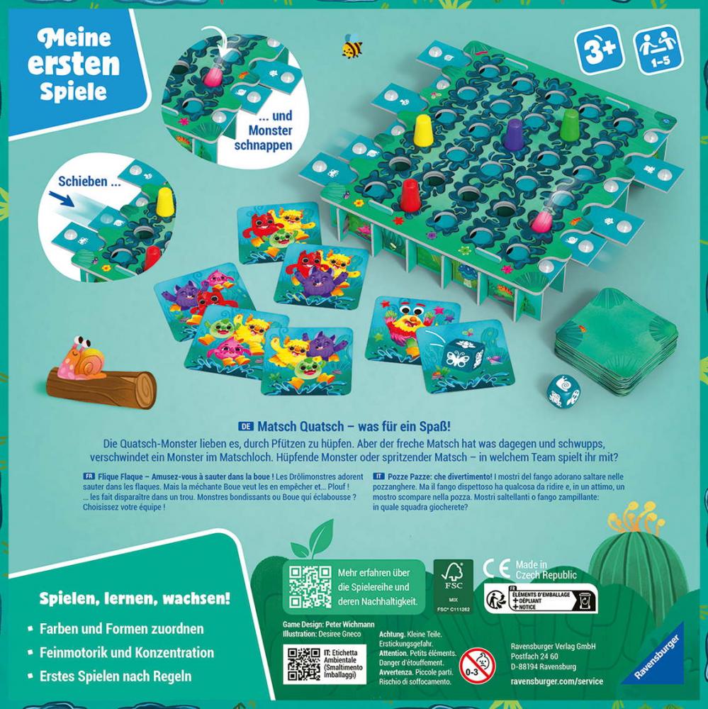 Ravensburger Kinderspiel Meine ersten Spiele Schiebespiel Matsch Quatsch 12010001