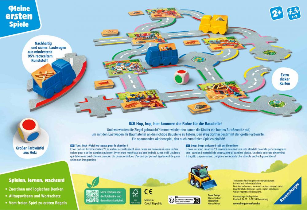 Ravensburger Kinderspiel Meine ersten Spiele Legespiel Wir spielen Baustelle 12010018