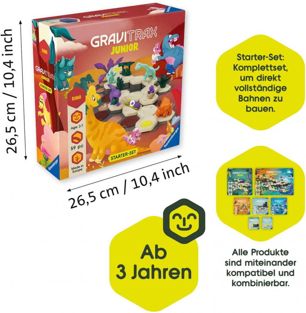 Ravensburger Kugelbahn GraviTrax Junior Starter-Set S Dino 12020003