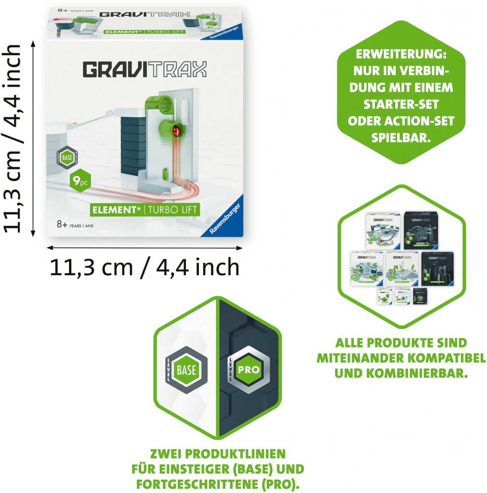 Ravensburger Kugelbahn GraviTrax BASE Element Turbo Lift 12020010