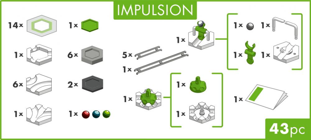 Ravensburger Kugelbahn GraviTrax BASE GraviTrax GO Impulsion 12020015