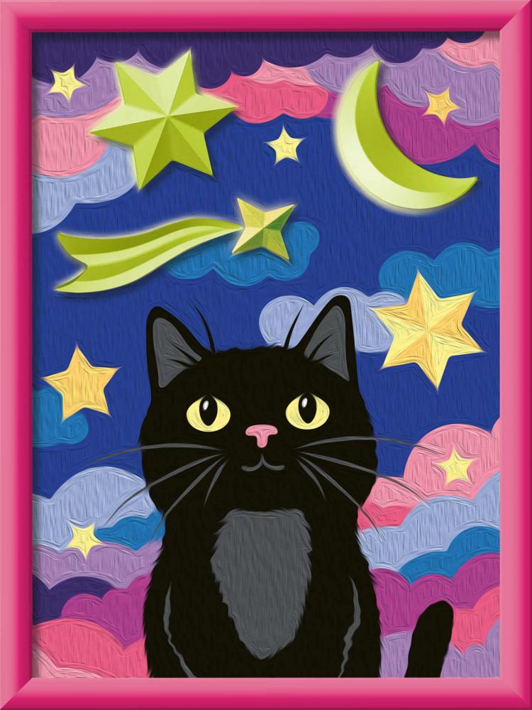 Ravensburger Malen nach Zahlen CREART mit Gips gießen Sternenkatze 12023069