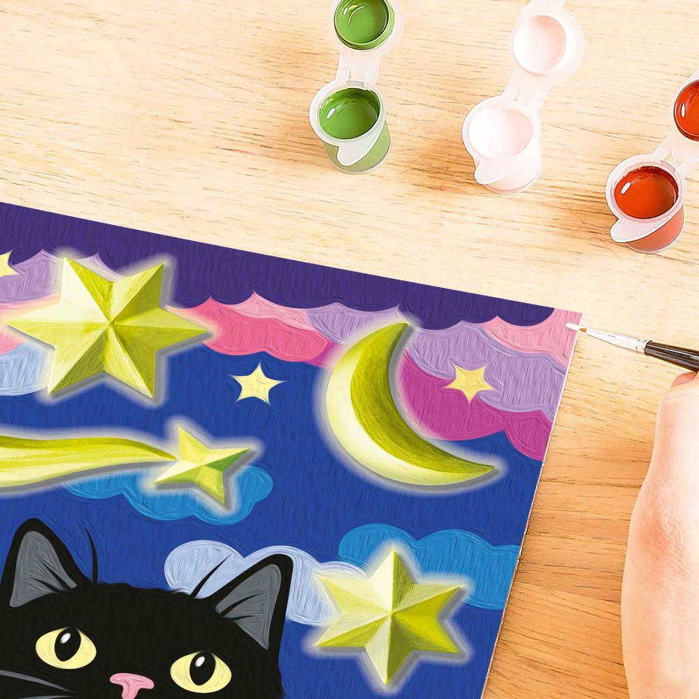 Ravensburger Malen nach Zahlen CREART mit Gips gießen Sternenkatze 12023069