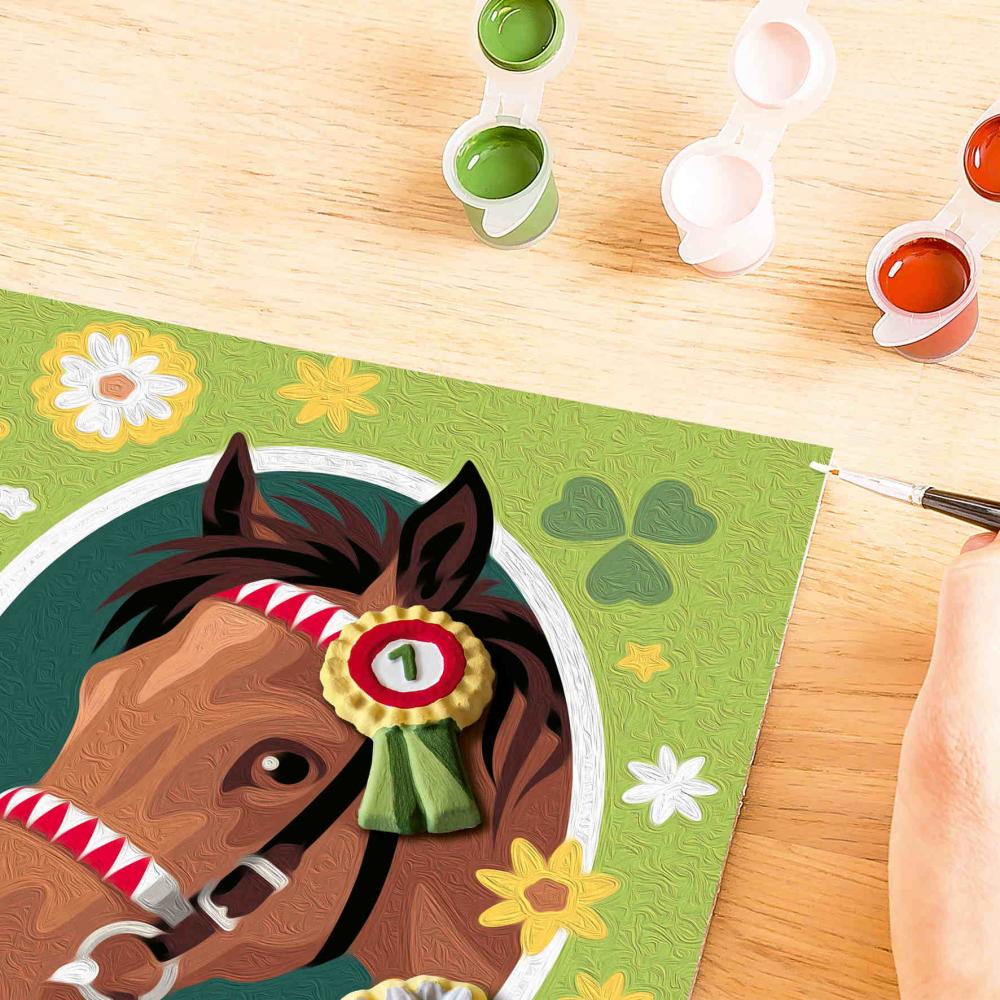 Ravensburger Malen nach Zahlen CREART mit Gips gießen Pferdeglück 12023070