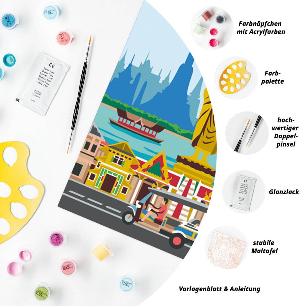 Ravensburger Malen nach Zahlen CREART Trend Serie C Farbenfrohes Bangkok 12023095