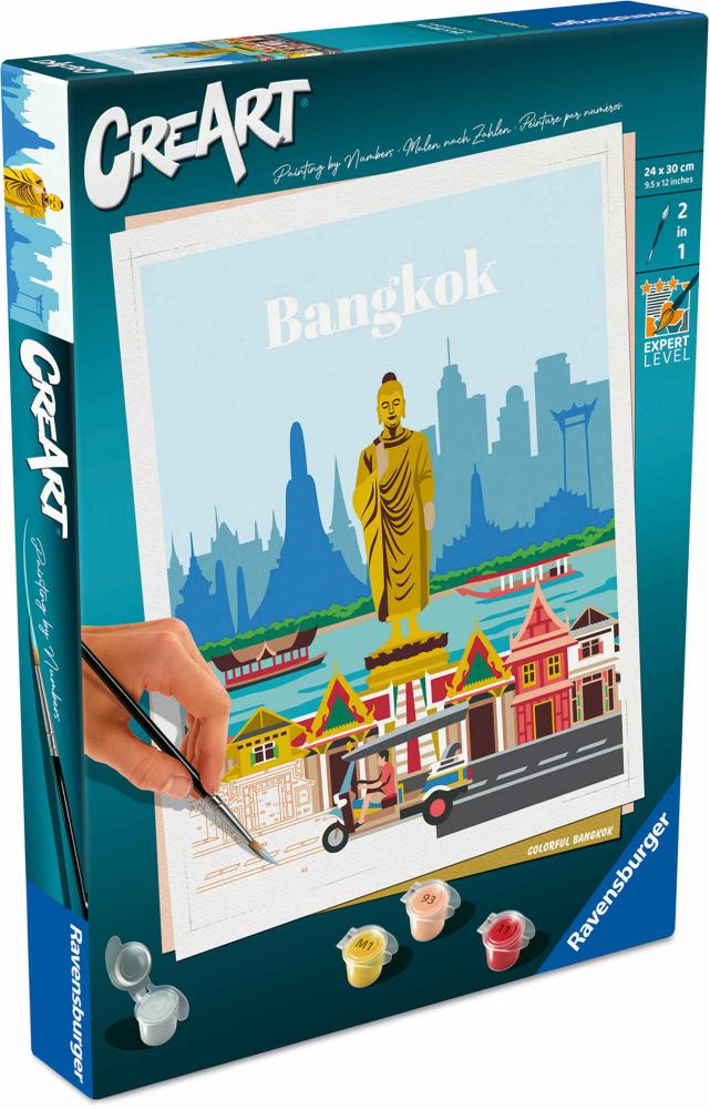Ravensburger Malen nach Zahlen CREART Trend Serie C Farbenfrohes Bangkok 12023095