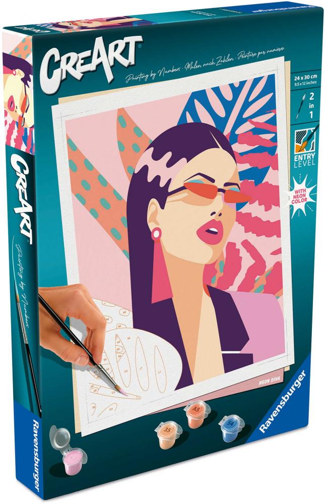Ravensburger Malen nach Zahlen CREART Trend Serie C Neon Diva 12023099