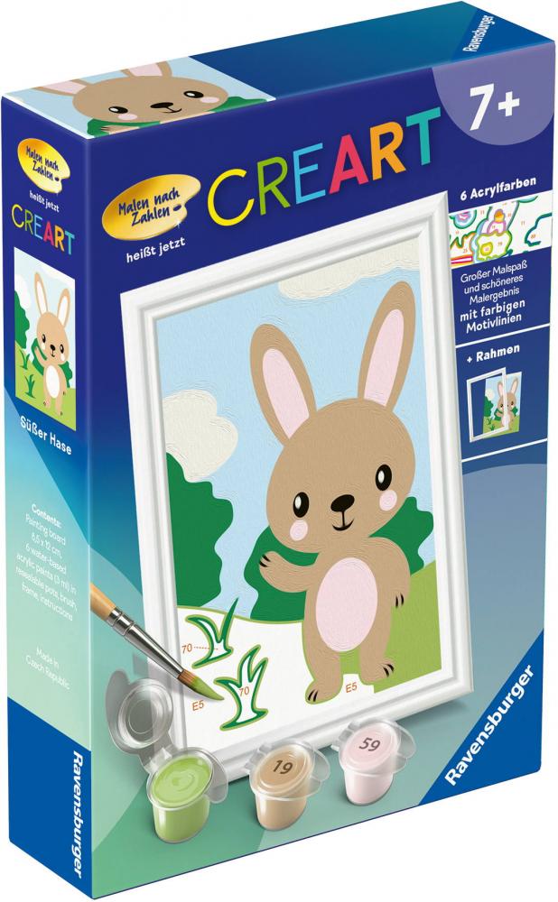 Ravensburger Malen nach Zahlen CREART Serie F Süßer Hase 12023101 12023101