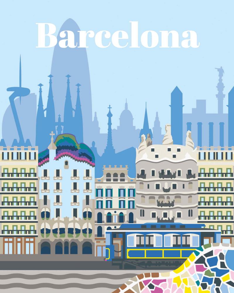 Ravensburger Malen nach Zahlen CREART Trend Serie C Farbenfrohes Barcelona 12023110