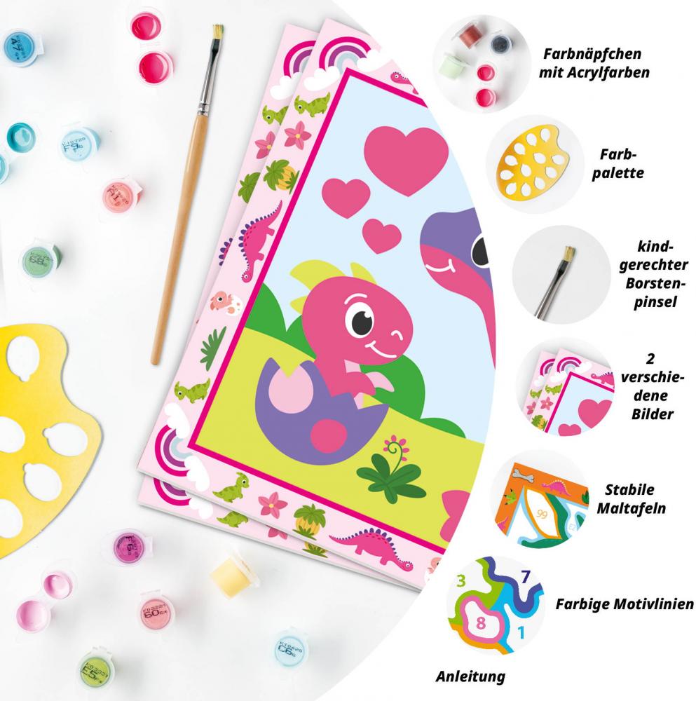 Ravensburger Malen nach Zahlen CREART Junior Bunte Dinosaurier 12023113