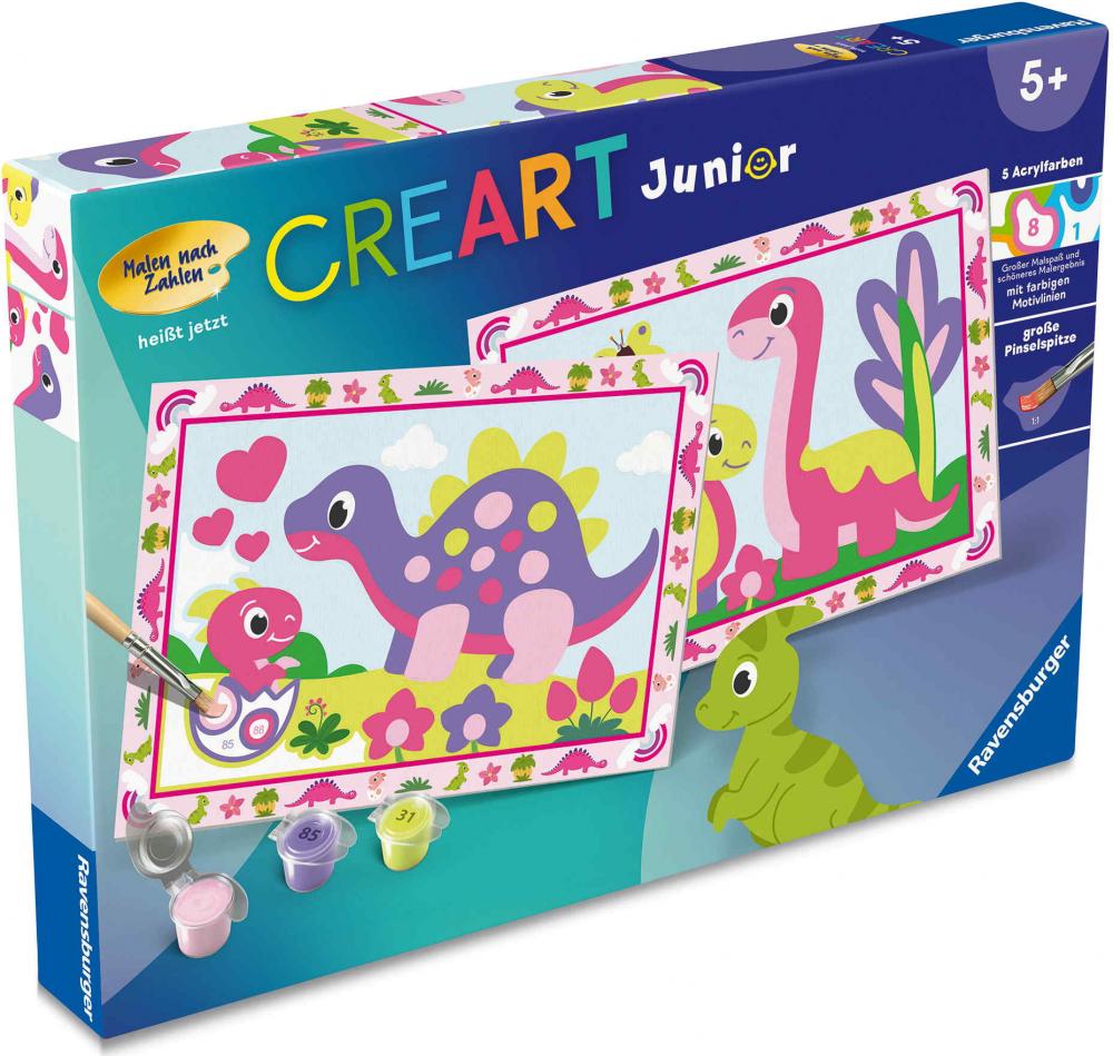 Ravensburger Malen nach Zahlen CREART Junior Bunte Dinosaurier 12023113