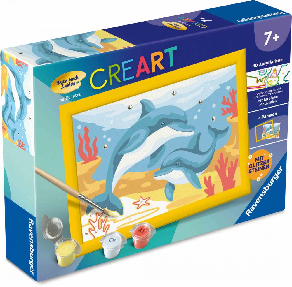Ravensburger Malen nach Zahlen CREART Sonderserie E Verspielte Delfine 12023115 12023115