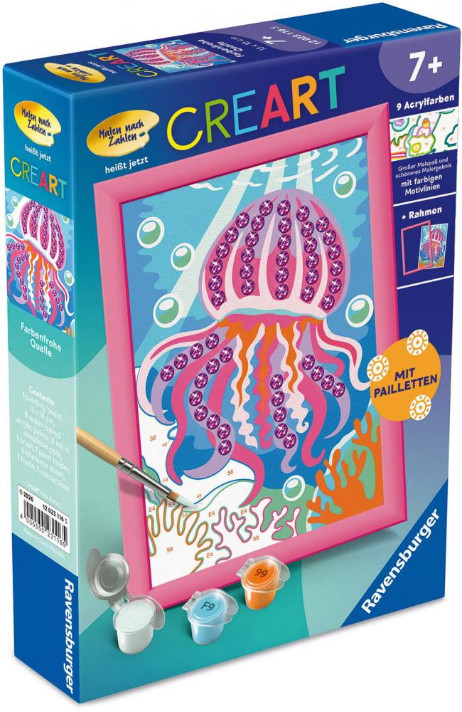 Ravensburger Malen nach Zahlen CREART Sonderserie E Farbenfrohe Qualle 12023116 12023116