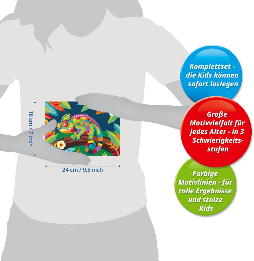 Ravensburger Malen nach Zahlen CREART Serie D Farbenfrohes Chamäleon 12023118 12023118