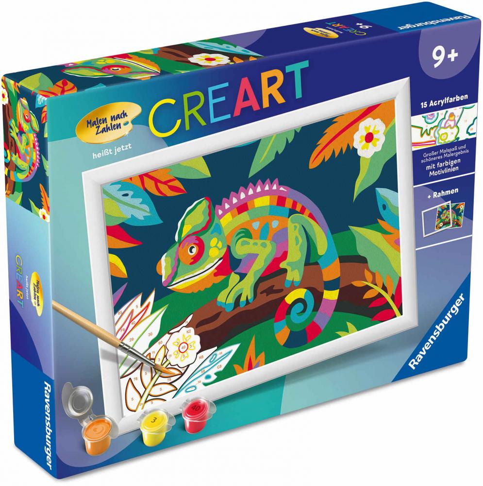 Ravensburger Malen nach Zahlen CREART Serie D Farbenfrohes Chamäleon 12023118 12023118