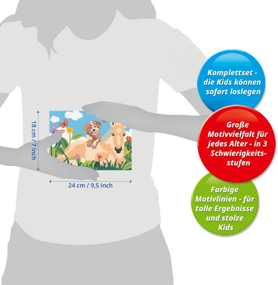 Ravensburger Malen nach Zahlen CREART Serie D Pferde Fohlen und Welpe 12023119 12023119