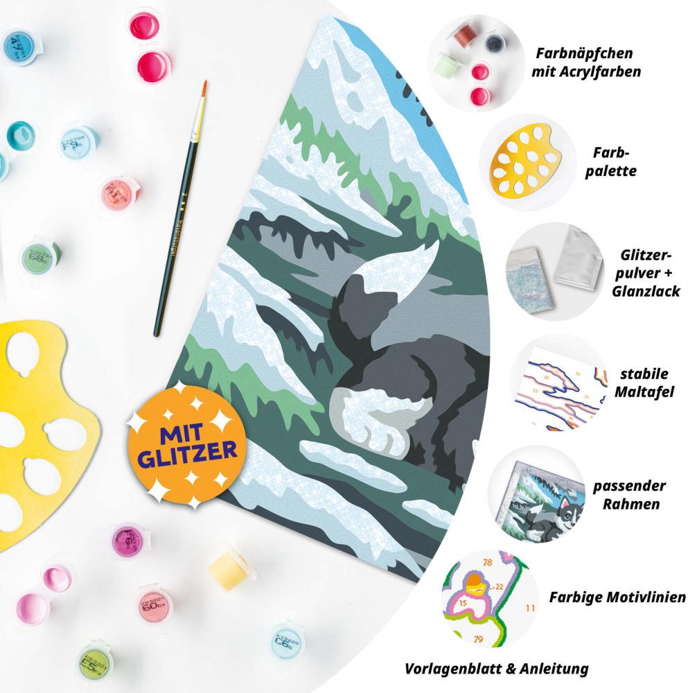 Ravensburger Malen nach Zahlen CREART Serie D Romantik Frecher Husky 12023120 12023120