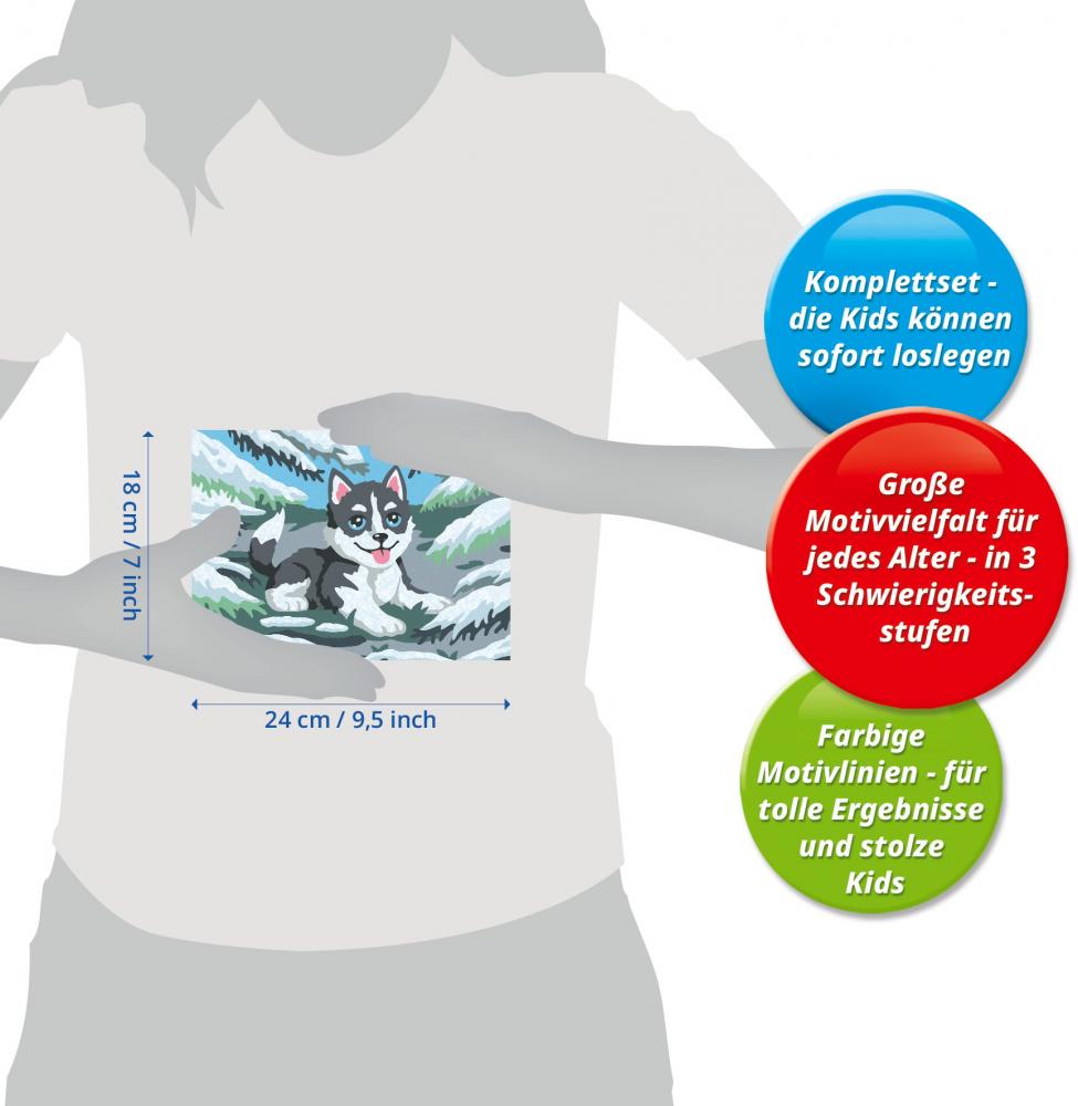 Ravensburger Malen nach Zahlen CREART Serie D Romantik Frecher Husky 12023120 12023120