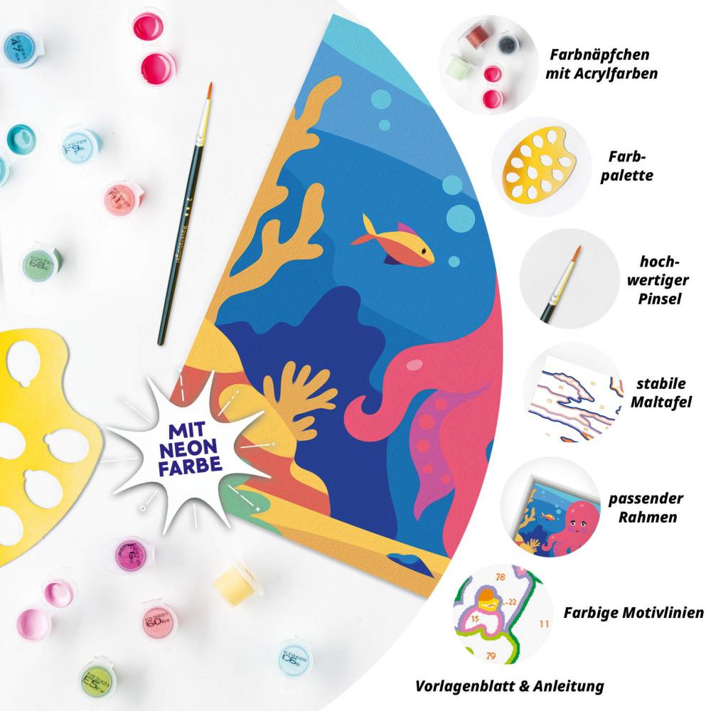 Ravensburger Malen nach Zahlen CREART Serie D Neon Oktopus 12023128 12023128