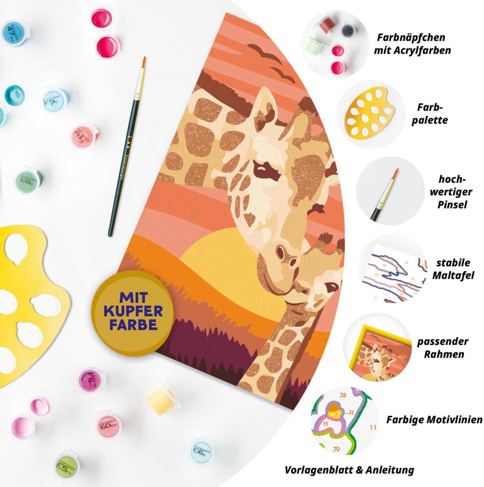 Ravensburger Malen nach Zahlen CREART Serie D Giraffe mit Baby 12023130 12023130