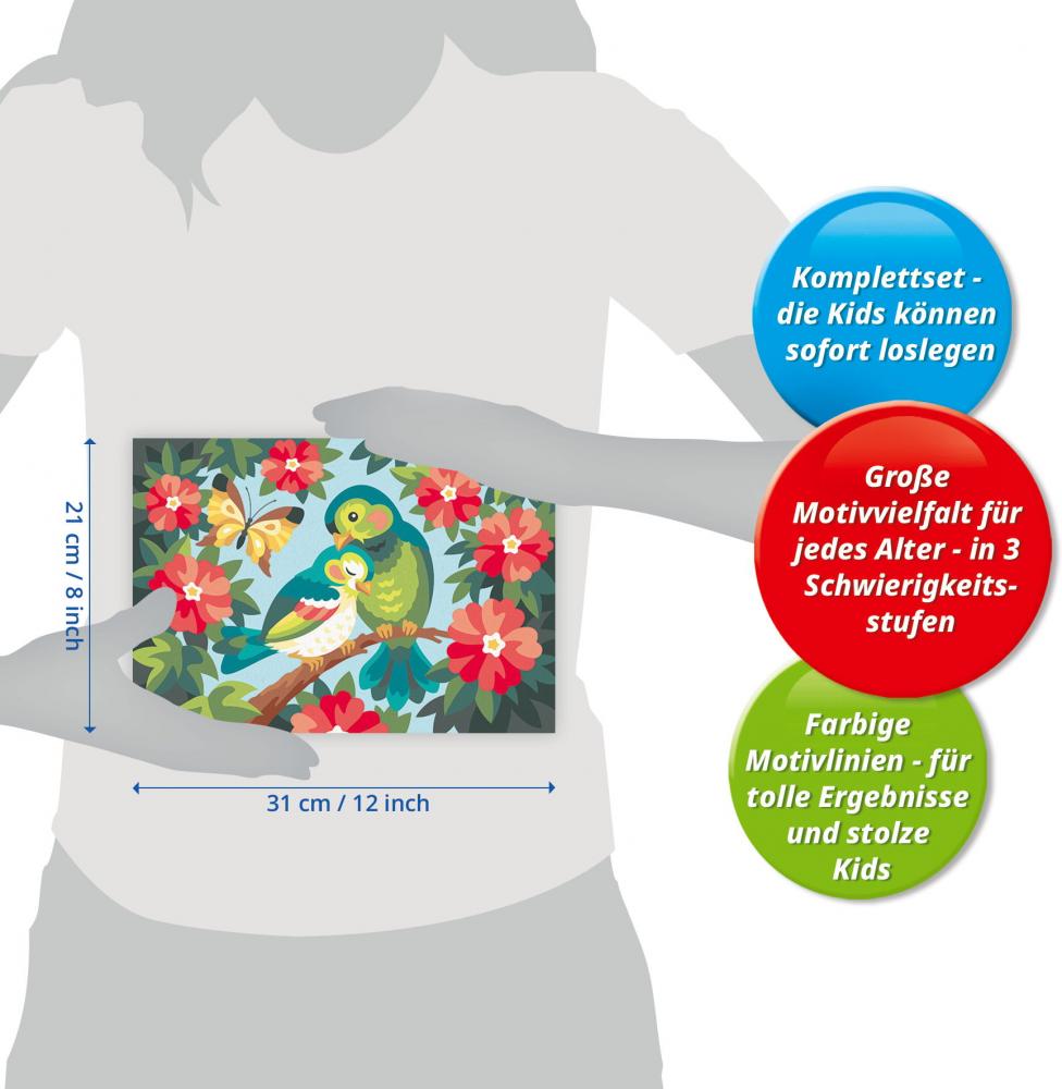 Ravensburger Malen nach Zahlen CREART Serie C Bunte Vögel 12023134 12023134