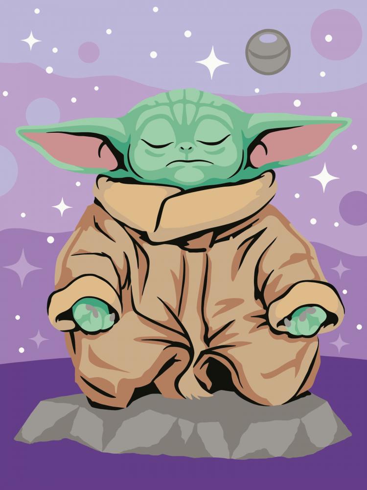 Ravensburger Malen nach Zahlen CREART Trend Serie D Star Wars Meditierender Grogu 12023140 12023140