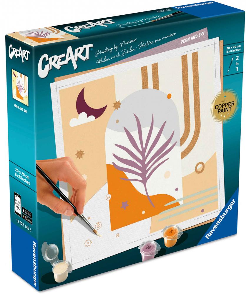 Ravensburger Malen nach Zahlen CREART Trend Serie Quadratisch Adults Trend Farn 12023145