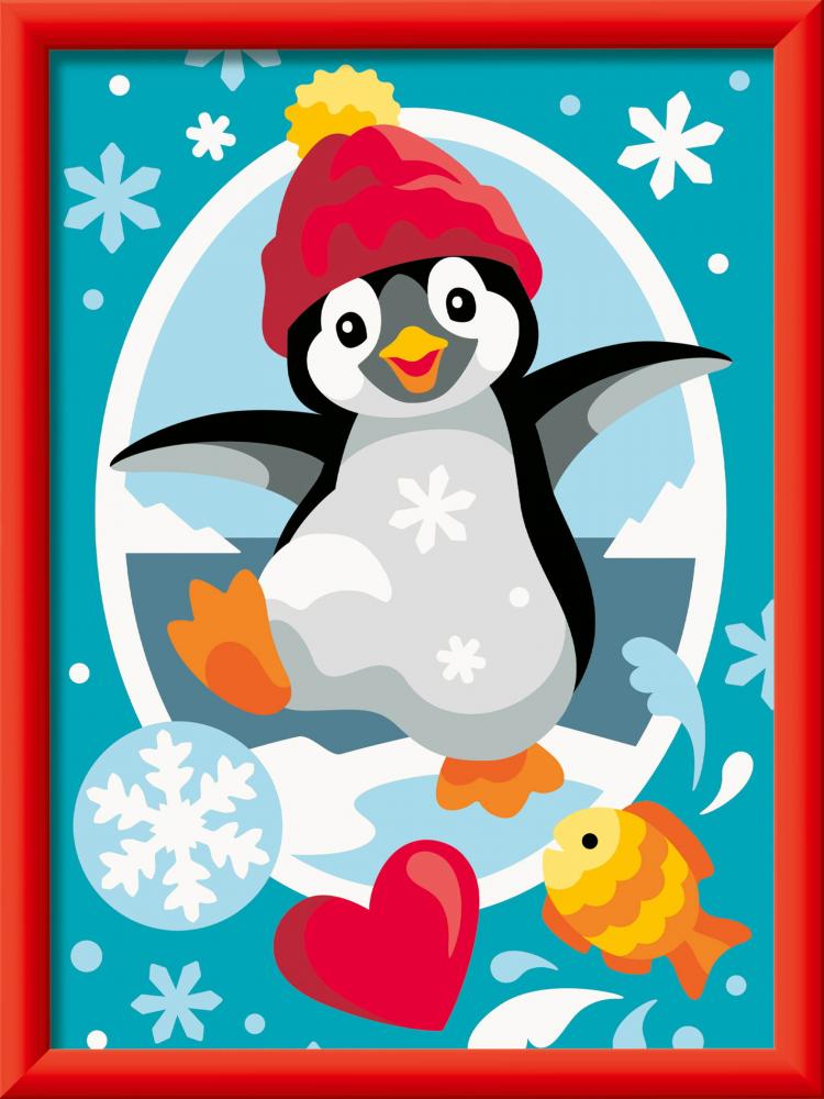 Ravensburger Malen nach Zahlen CREART mit Gips gießen Fröhlicher Pinguin 12023159