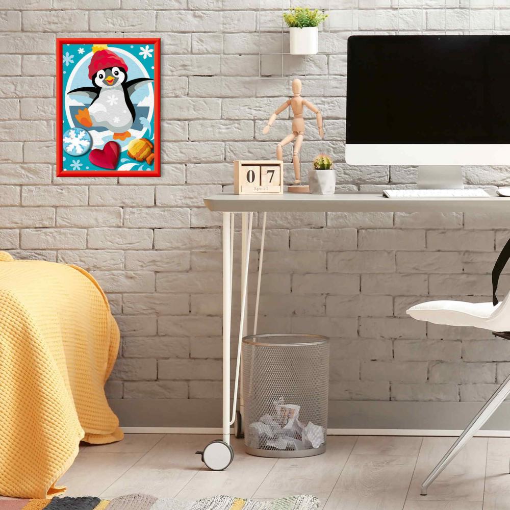 Ravensburger Malen nach Zahlen CREART mit Gips gießen Fröhlicher Pinguin 12023159