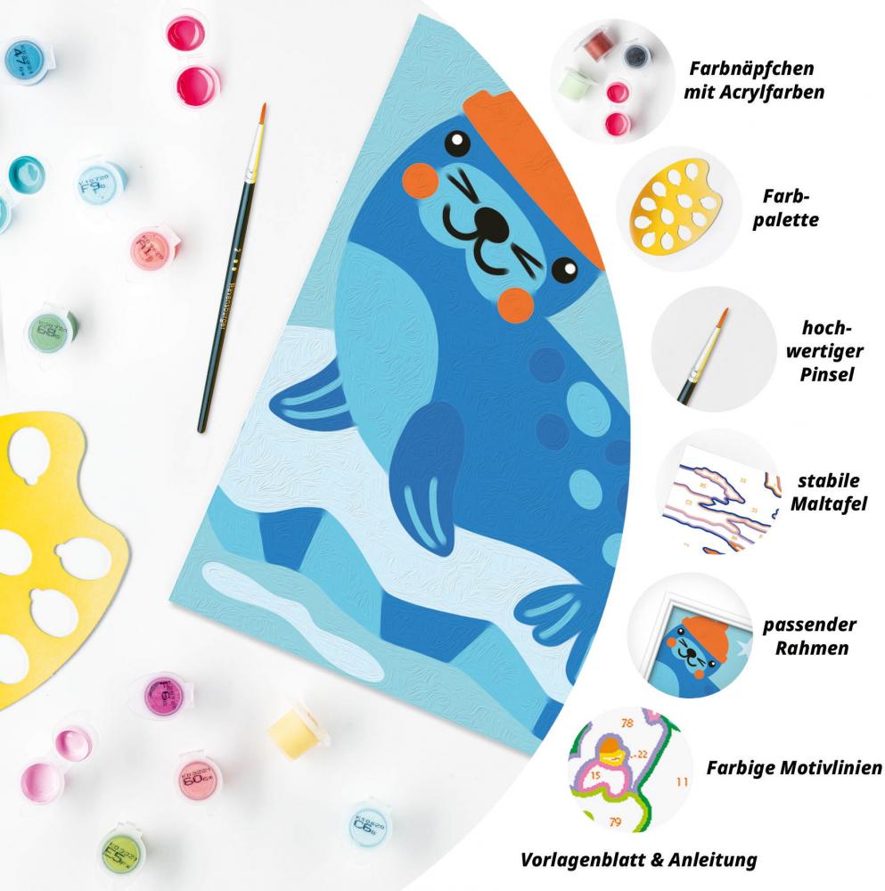 Ravensburger Malen nach Zahlen CREART Serie F Kleine Robbe 12023172 12023172