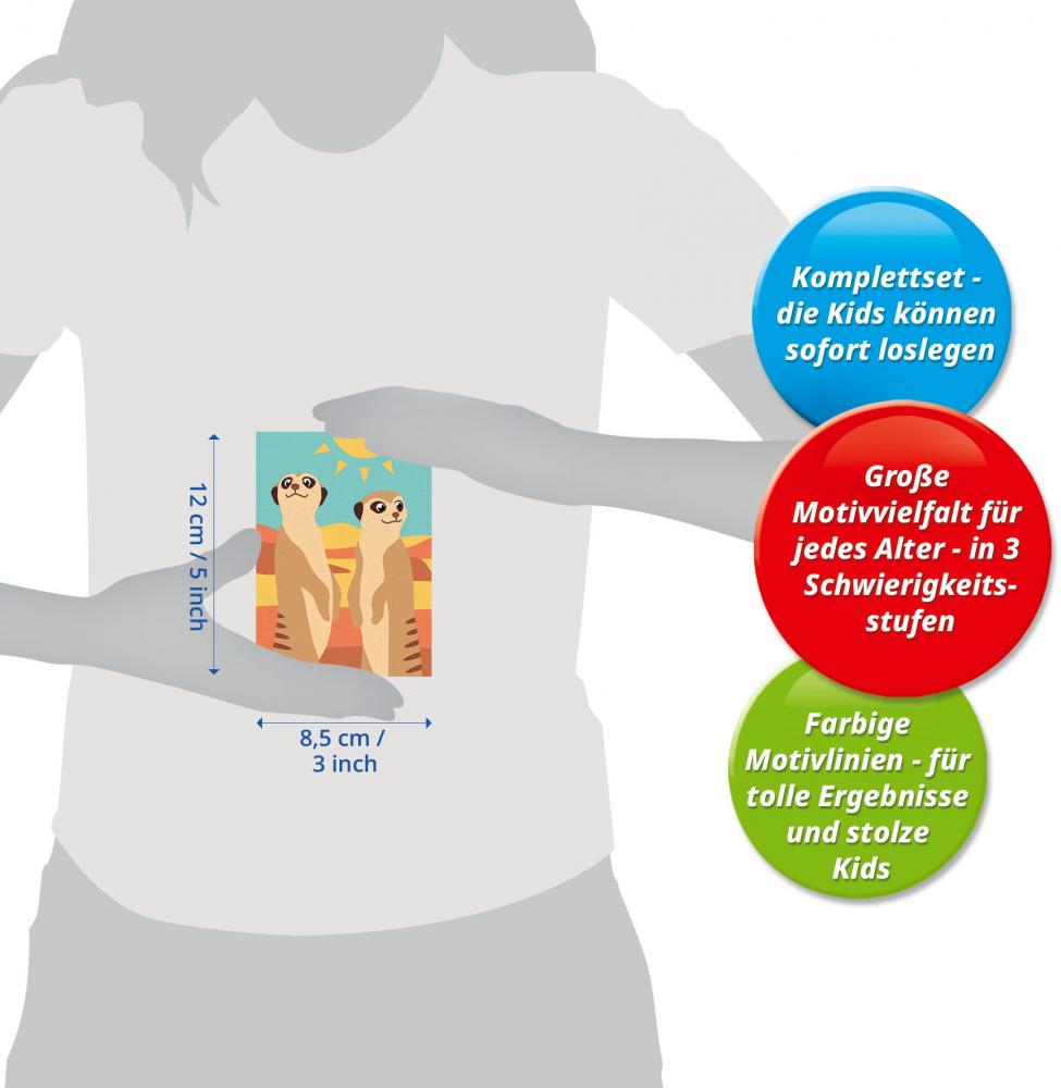 Ravensburger Malen nach Zahlen CREART Serie F Neugierige Erdmännchen 12023174 12023174
