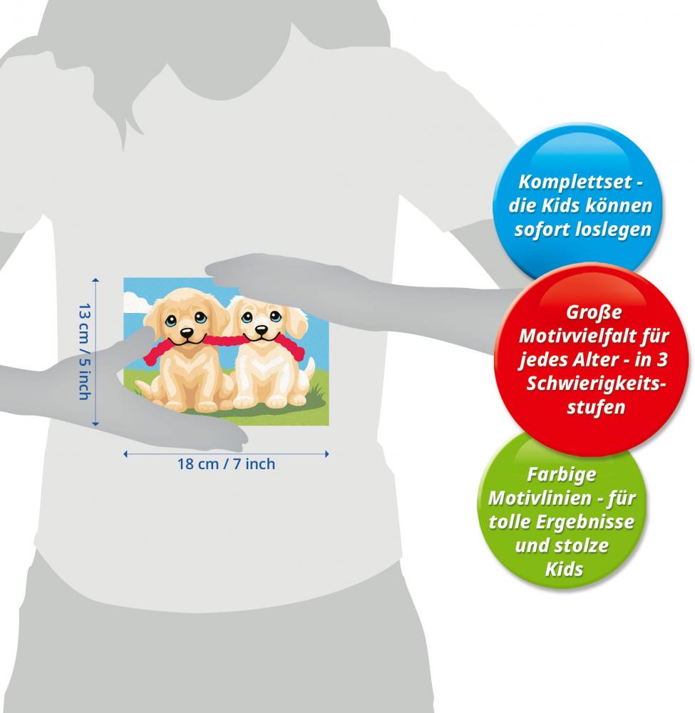 Ravensburger Malen nach Zahlen CREART Serie E Spielende Hunde 12023175 12023175