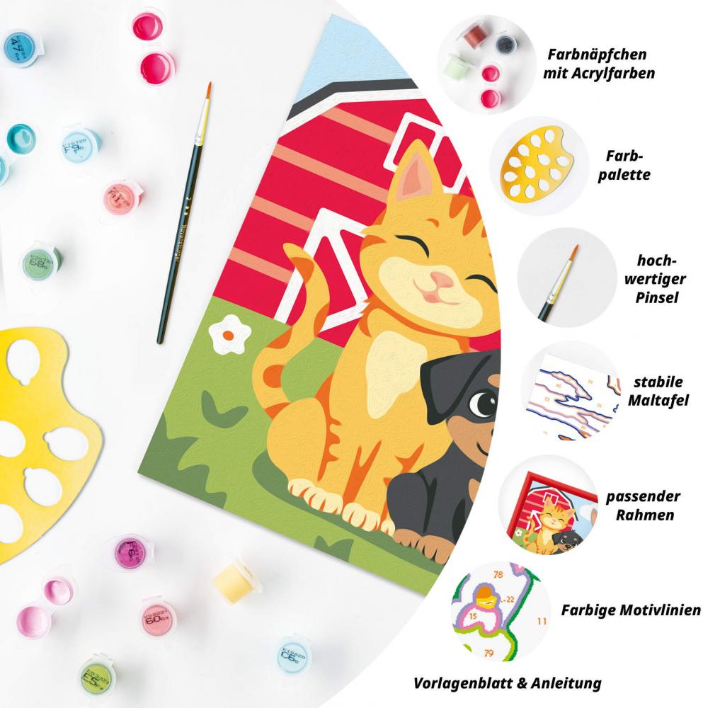 Ravensburger Malen nach Zahlen CREART Serie D Pfotenbande 12023182 12023182