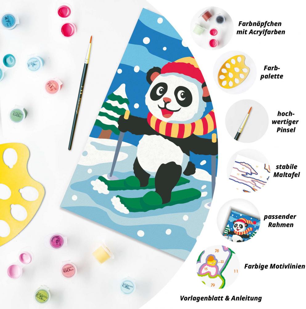Ravensburger Malen nach Zahlen CREART Serie D Skifahrender Panda 12023184 12023184