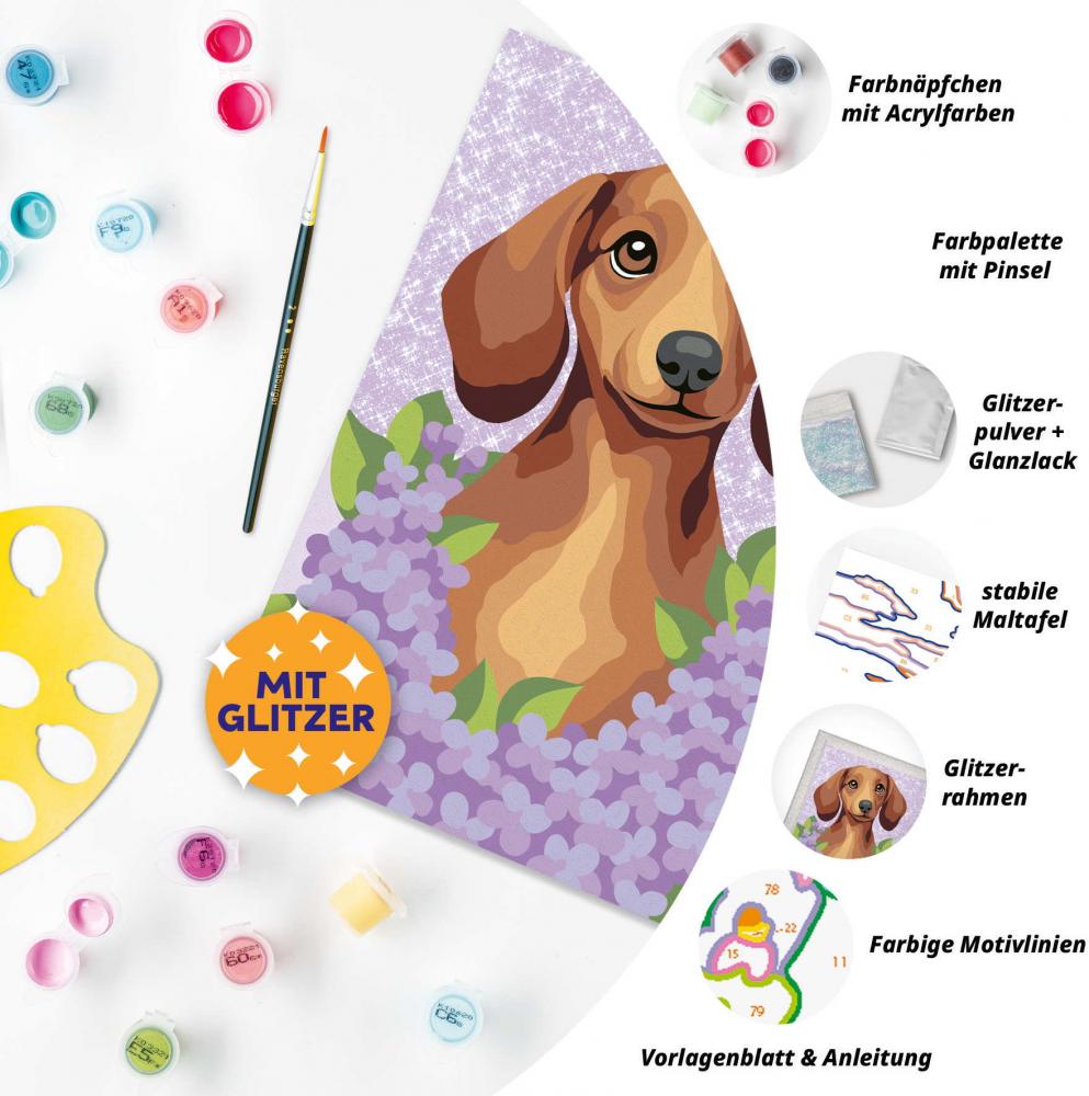 Ravensburger Malen nach Zahlen CREART Serie D Romantik Dackel Lilac 12023185 12023185