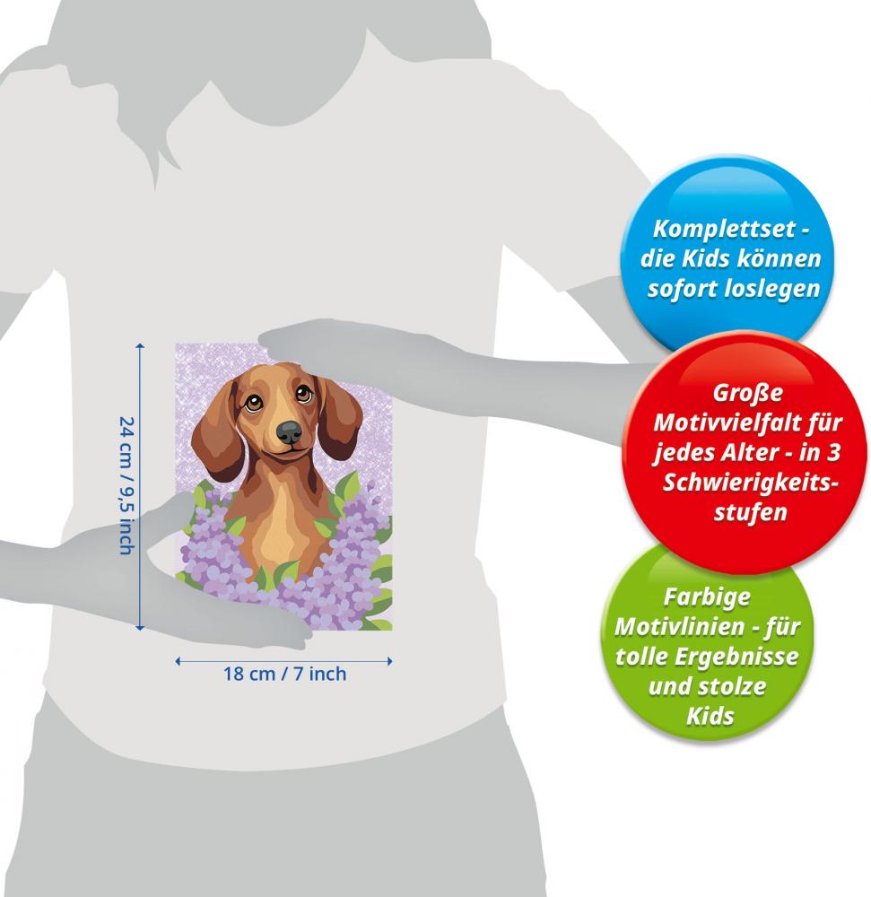 Ravensburger Malen nach Zahlen CREART Serie D Romantik Dackel Lilac 12023185 12023185