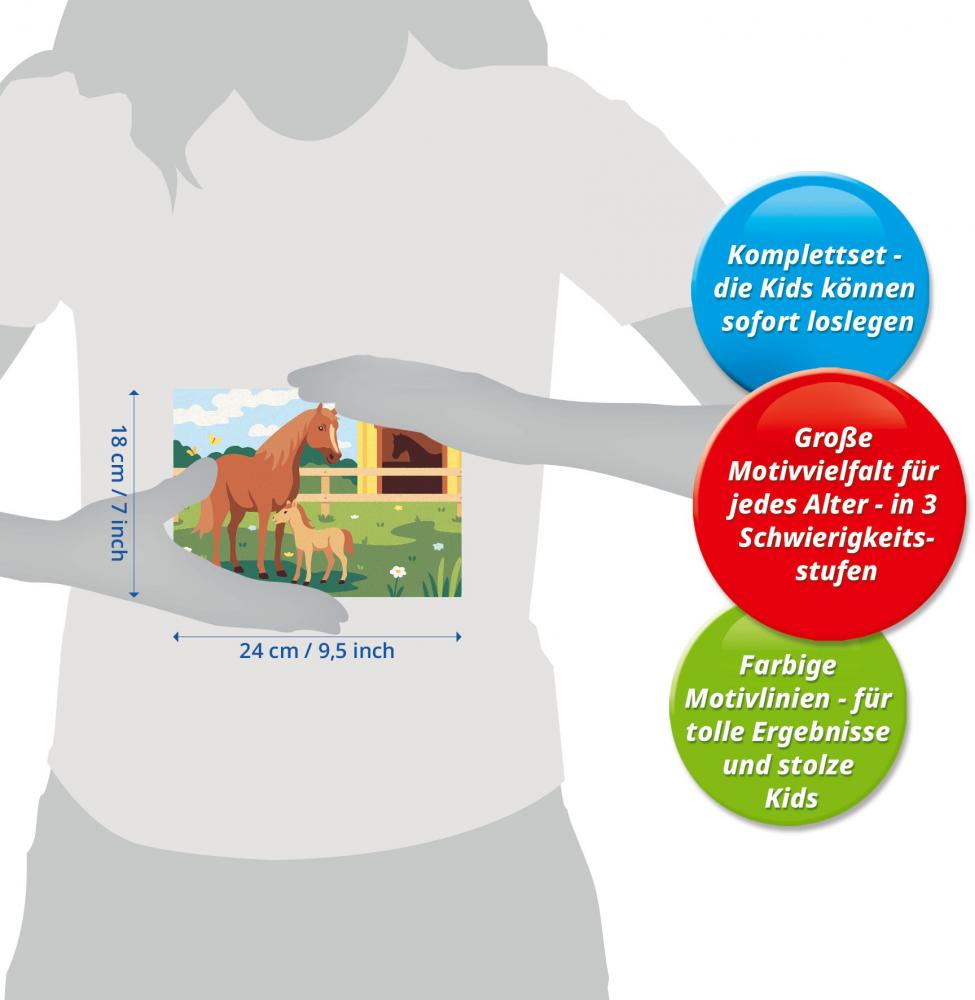 Ravensburger Malen nach Zahlen CREART Serie D Pferde Pferdemama und Fohlen 12023187 12023187