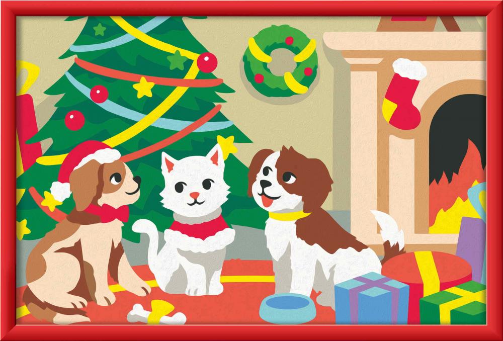 Ravensburger Malen nach Zahlen CREART Serie C Pfoten-Weihnachten 12023192 12023192