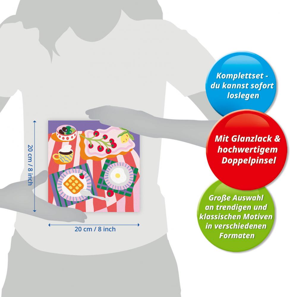 Ravensburger Malen nach Zahlen CREART Trend Serie Quadratisch Adults Trend Frühstückszeit 12023197