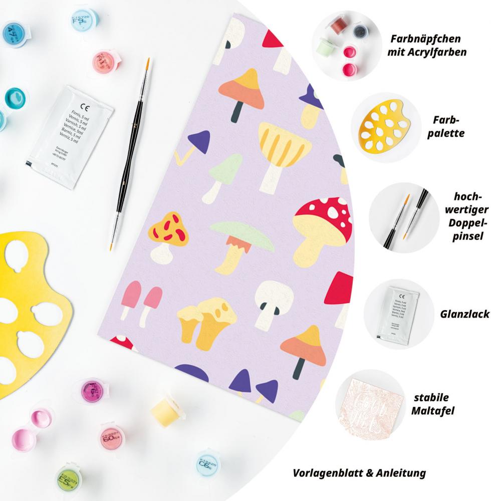 Ravensburger Malen nach Zahlen CREART Trend Serie Quadratisch Adults Trend Pilzparty 12023198