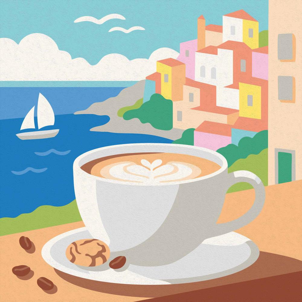 Ravensburger Malen nach Zahlen CREART Trend Serie Quadratisch Cappuccino in Positano 12023200