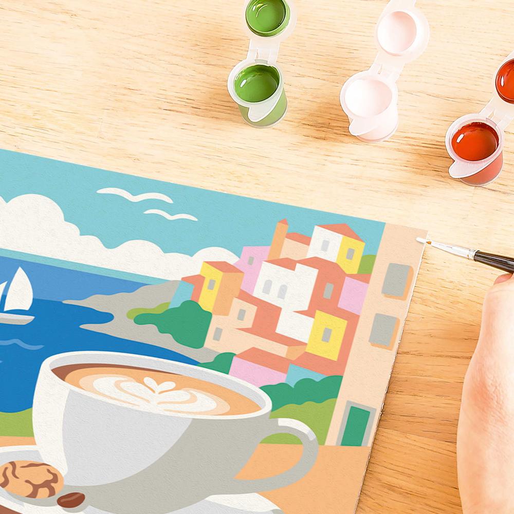 Ravensburger Malen nach Zahlen CREART Trend Serie Quadratisch Cappuccino in Positano 12023200