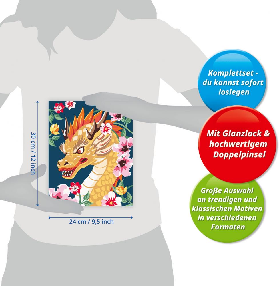 Ravensburger Malen nach Zahlen CREART Trend Serie C Feuerdrache Flora 12023201