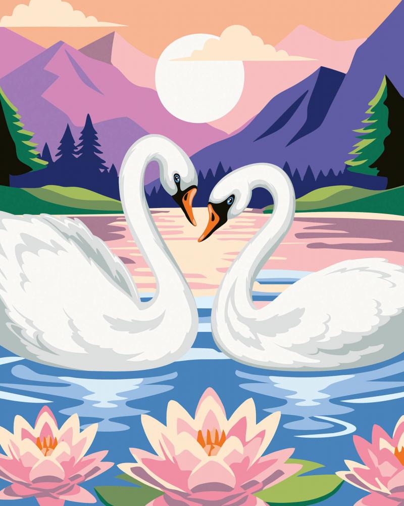Ravensburger Malen nach Zahlen CREART Trend Serie C Eleganz der Schwäne 12023203